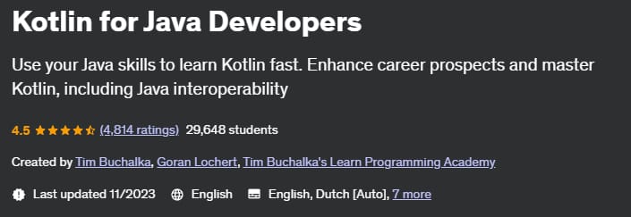 Pictures · Kotlin for Java Developers 2019-12