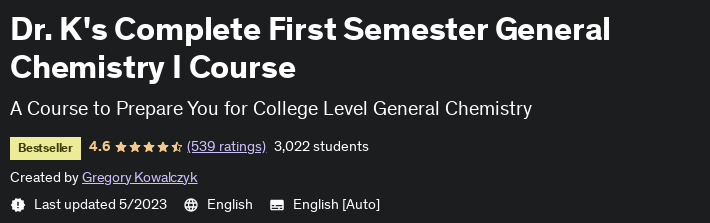 Pictures · Udemy — Dr. K’s Complete First Semester General Chemistry I Course 2021-11