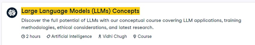 Pictures · Datacamp — Large Language Models (LLMs) Concepts 2023-11