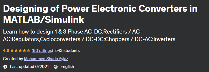 Pictures · Designing of Power Electronic Converters in MATLAB/Simulink 2021-6