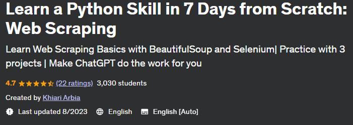 Pictures · Udemy — Learn a Python Skill in 7 Days from Scratch: Web Scraping 2023-8
