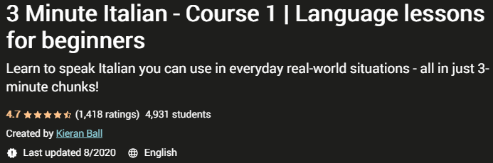 Pictures · Udemy — 3 Minute Italian – Course 1-8 | Language lessons for beginners 2023-3