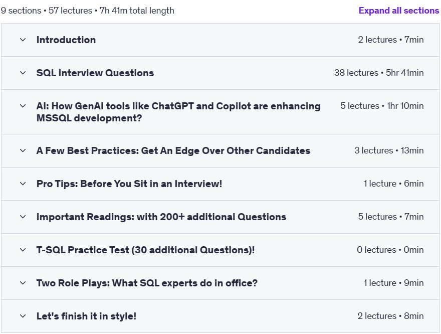 Course topics · SQL interview questions with business scenarios for 2025! 2023-3
