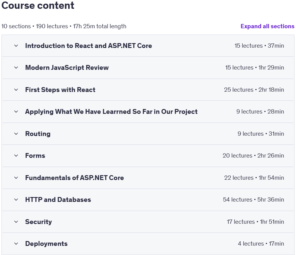 Temas del curso · Construir aplicaciones con React 19 y ASP.NET Cuerpo 9 2025-8