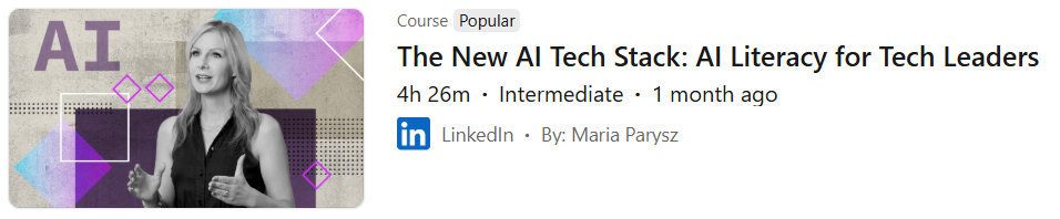 Pictures · LinkedIn — The New AI Tech Stack: AI Literacy for Tech Leaders 2024-11