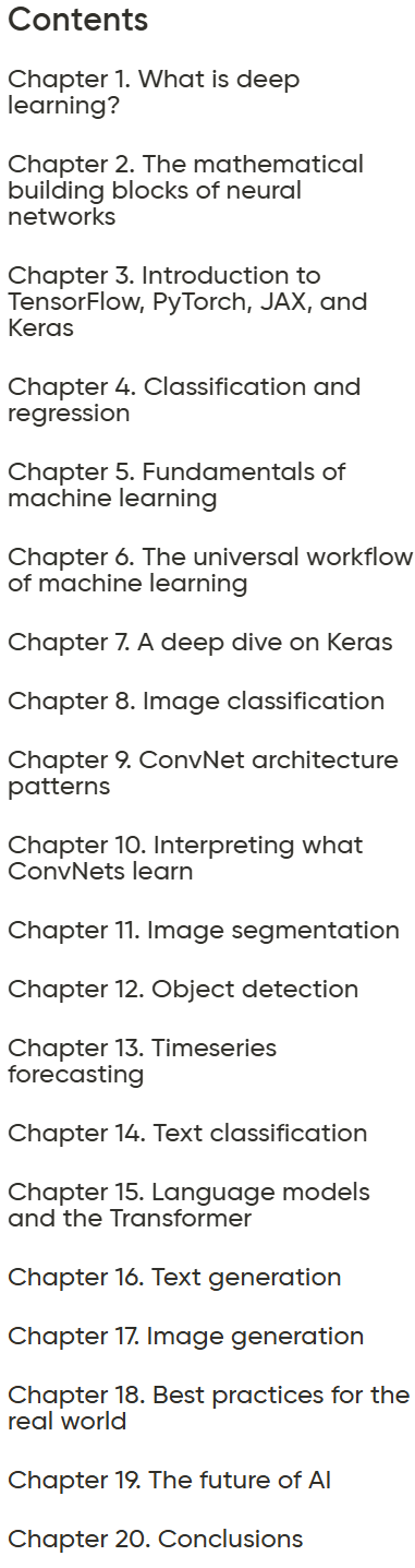 Course topics · Oreilly – Deep Learning with Python, Third Edition, Audiobook 2025-10