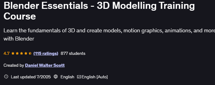 画像 · Blender Essentials - 3Dモデリングトレーニングコース 2025-7