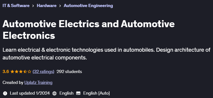 Pictures · Udemy — Automotive Electrics and Automotive Electronics 2024-1