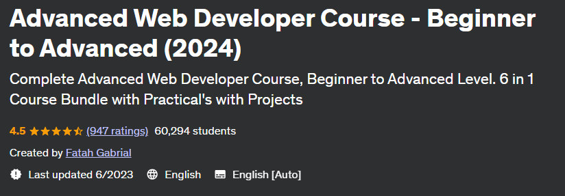 Pictures · Advanced Web Developer Course – Beginner to Advanced (2024) 2023-1