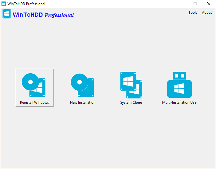 Imágenes · WinToHDD Empresa 7.0.2.2