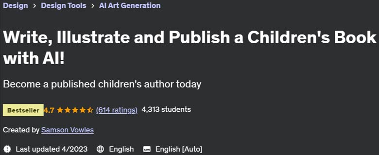 Pictures · Udemy — Write, Illustrate and Publish a Children’s Book with AI! 2023-4