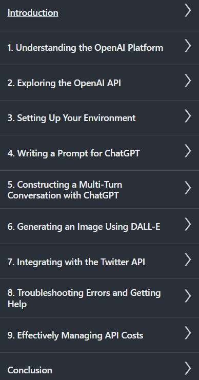 Course topics · LinkedIn — Building a Project with the ChatGPT API 2023-11