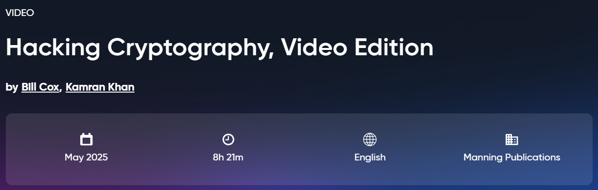 Pictures · Oreilly — Hacking Cryptography, Video Edition 2025-5
