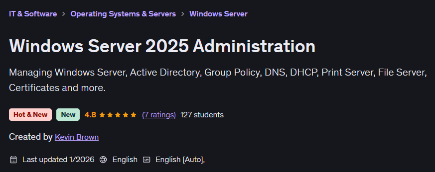 Bilder · Windows Server 2025 Verwaltung 2026-1