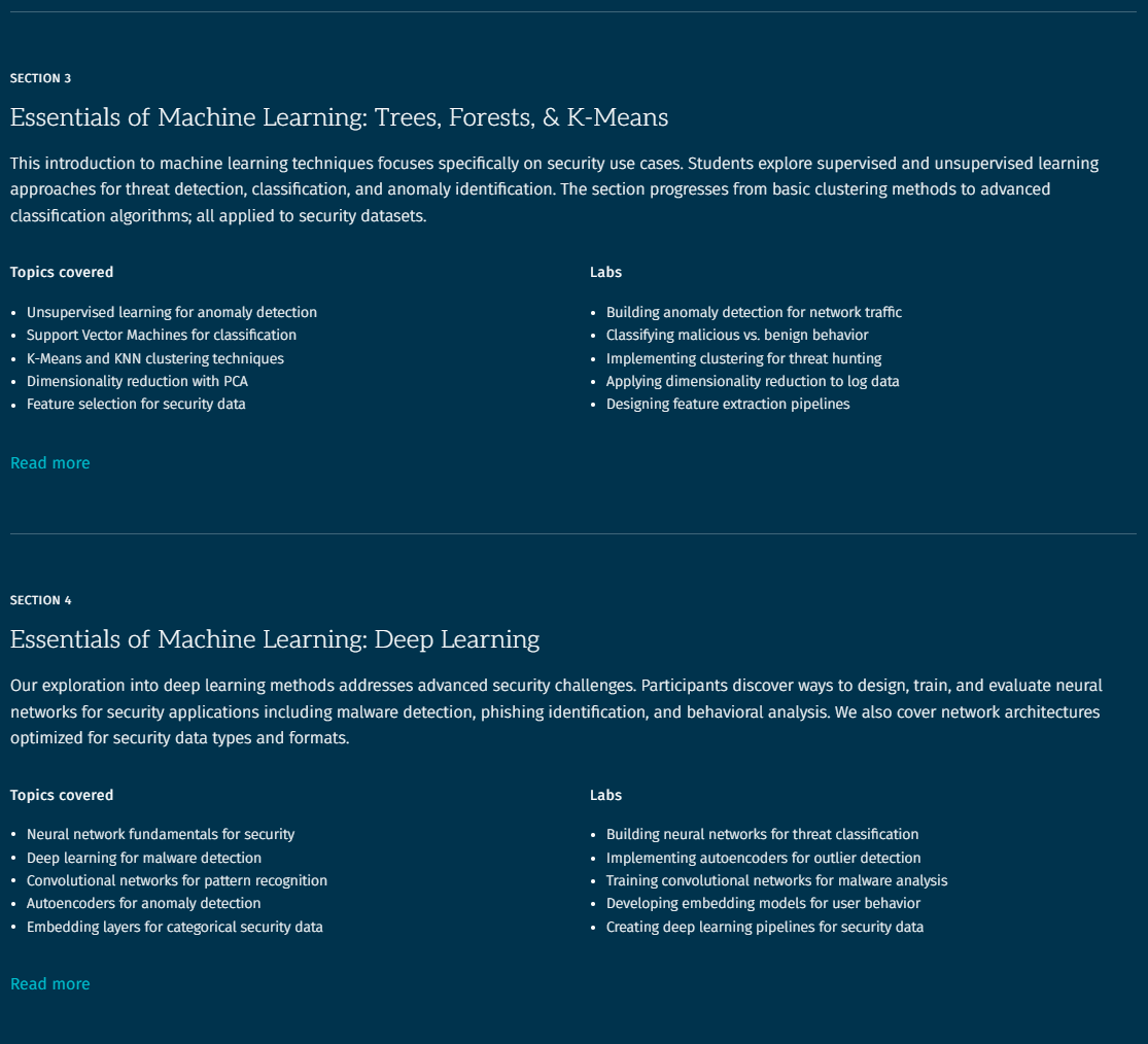 Pictures · SANS — SEC595: Applied Data Science and AI/Machine Learning for Cybersecurity Professionals 2022-6