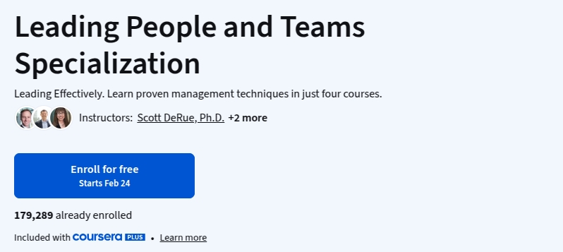 Pictures · Leading People and Teams Specialization 2026-2