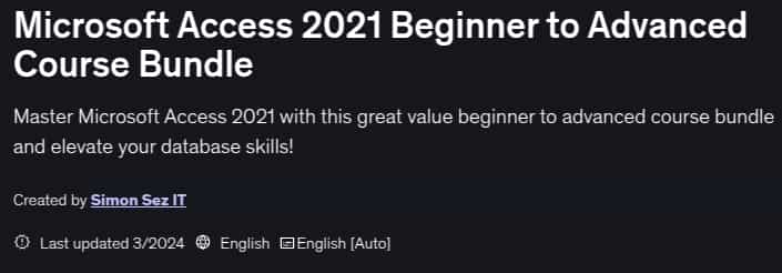 이미지 · Microsoft 액세스 2021 Advanced Course Bundle에 대한 자세한 내용 2024-3