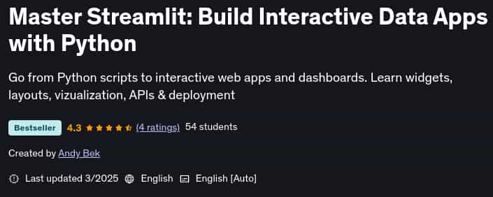 Pictures · Master Streamlit: Build Interactive Data Apps with Python 2025-3