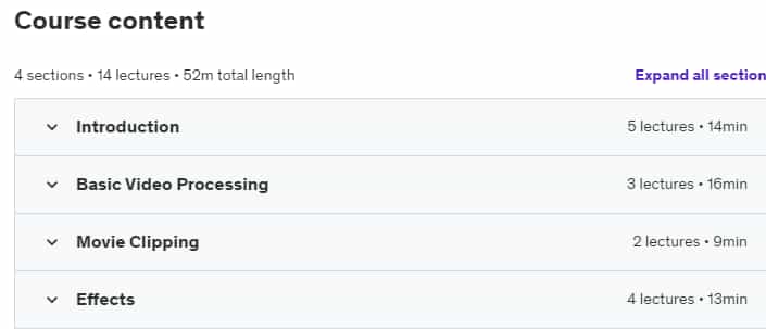 Course topics · Python Video Processing 2020-9