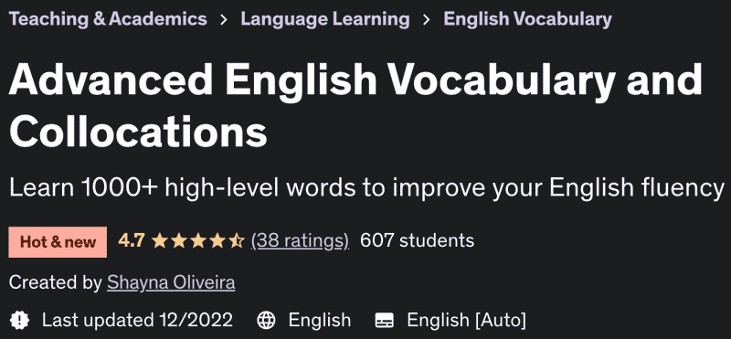 Pictures · Advanced English Vocabulary and Collocations 2022-12
