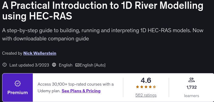 이미지 · HEC-RAS를 사용하여 1D 강 모델링에 대한 실용적인 소개 2023-3
