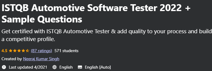 Pictures · Udemy — ISTQB Automotive Software Tester 2022 + Sample Questions 2021-01