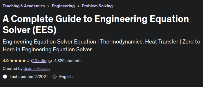 Pictures · Udemy — A Complete Guide to Engineering Equation Solver (EES) 2021-2