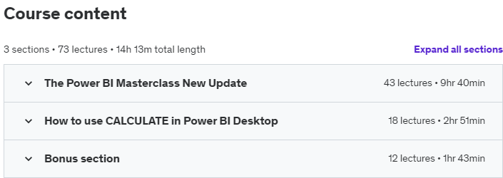 Course topics · Power BI Masterclass – beginners to advanced 2022-2
