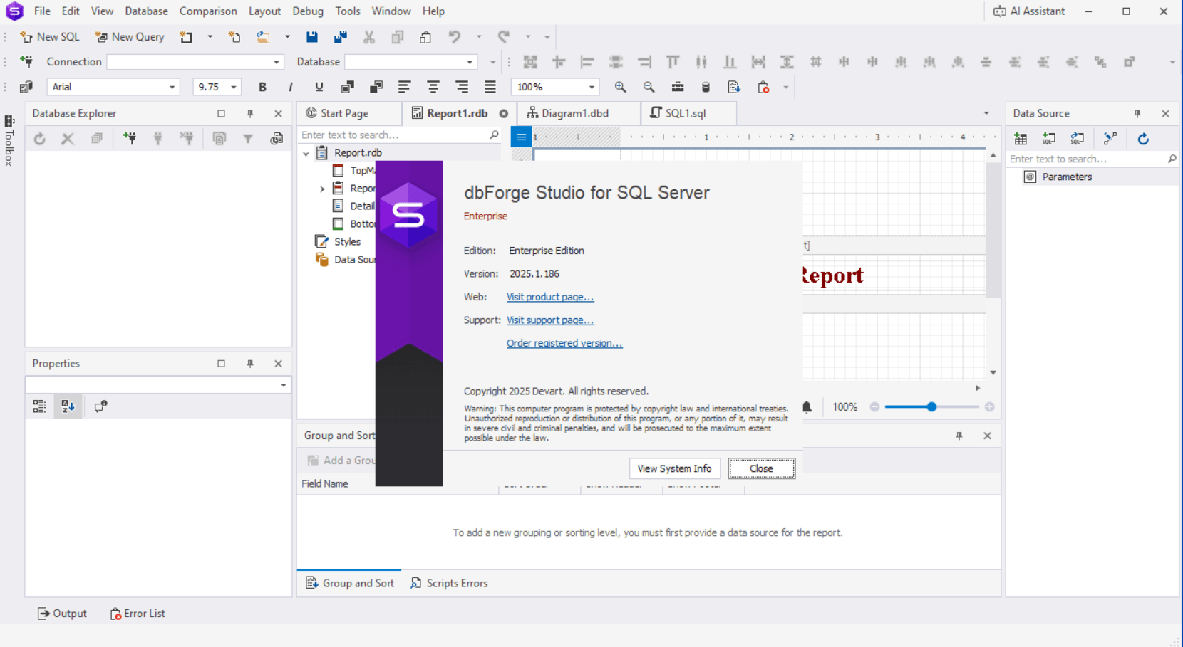 Bilder · Devart dbForge Studio (Alle Produkte) 2026-2
