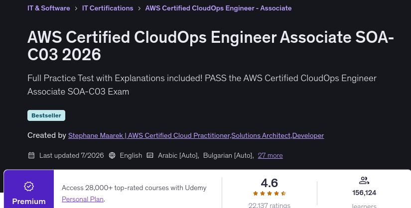 Images · AWS Certifié CloudOps Ingénieur Associé SOA-C03 2026 2026-7