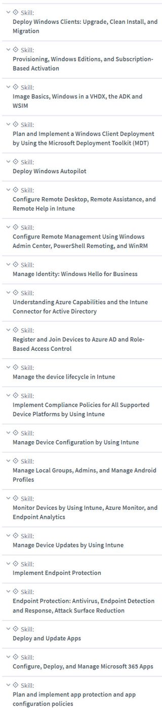 کورس کے موضوعات · CBTNuggets - مائیکروسافٹ 365 سرٹیفکیٹ: Endpoint Administrator Associate (MD-102• آن لائن تربیت 2023-8