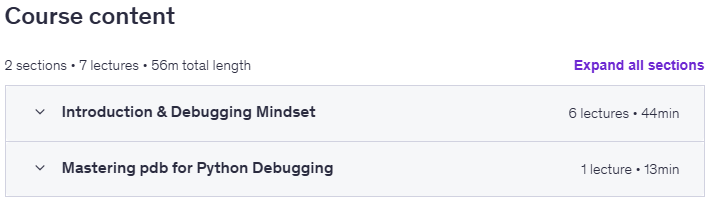 कोर्स के विषय · Debugging और गलतियों को हल करने के लिए सीखें Python 2025-11