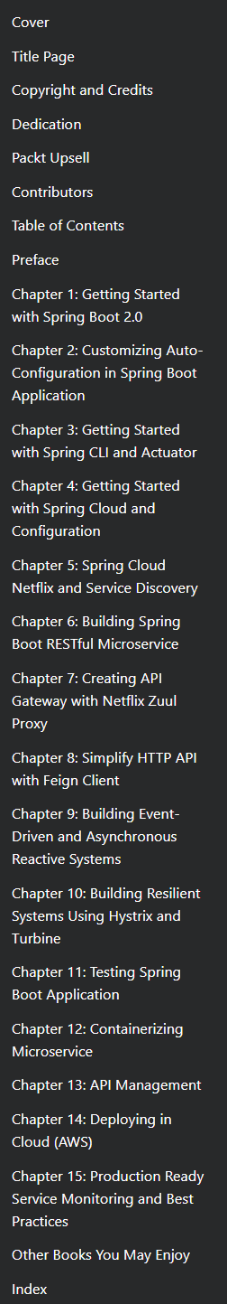 Pictures · Packt — Mastering Spring Boot 2.0 2018