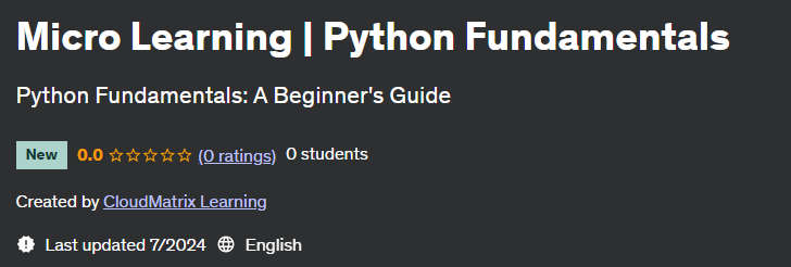 Pictures · Micro Learning | Python Fundamentals 2024-7