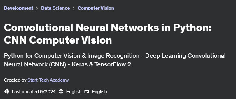 Pictures · Udemy — Convolutional Neural Networks in Python: CNN Computer Vision 2024-9