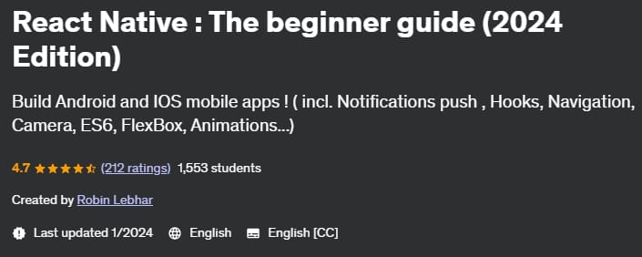 Pictures · Udemy — React Native : The beginner guide (2024 Edition) 2023-5