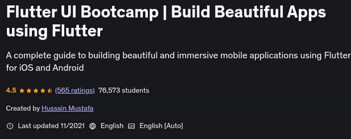 Pictures · Flutter UI Bootcamp | Build Beautiful Apps using Flutter updated 2021-11