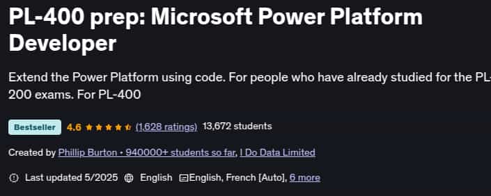 Pictures · Udemy — PL-400 prep: Microsoft Power Platform Developer 2025-5