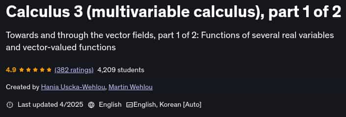 Pictures · Udemy — Calculus 3 (multivariable calculus), part 1 of 2 2025-4