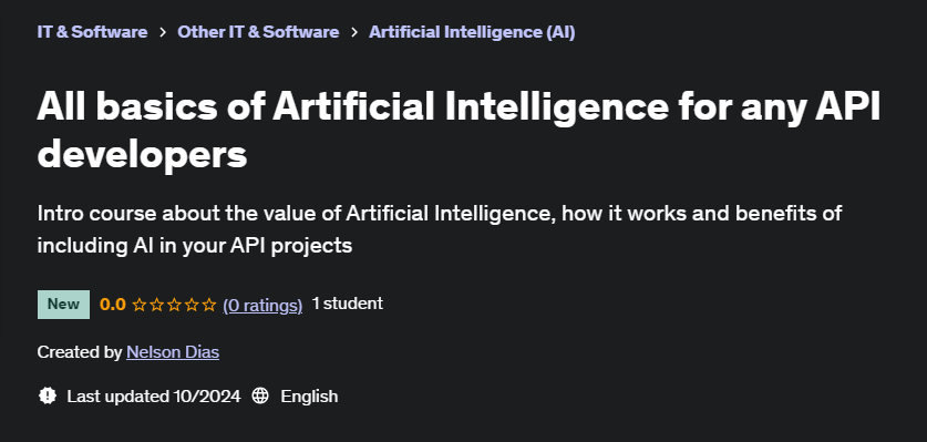 Pictures · Udemy — All basics of Artificial Intelligence for any API developers 2024-10
