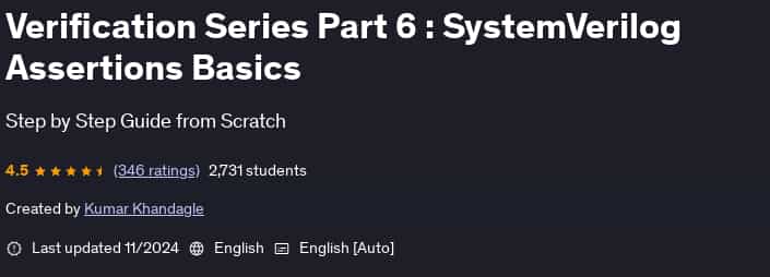 Pictures · Udemy — Verification Series Part 6 : SystemVerilog Assertions Basics 2024-11