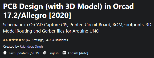 Pictures · Udemy — PCB Design (with 3D Model) in Orcad 17.2/Allegro [2019] 2019-4