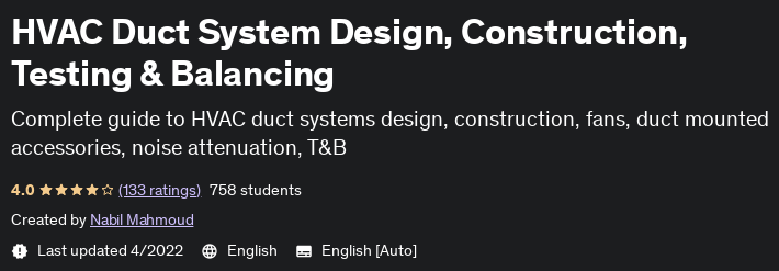 Pictures · Udemy — HVAC Duct System Design, Construction, Testing & Balancing 2021-11