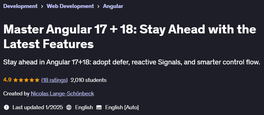 Pictures · Master Angular 17 + 18: Stay Ahead with the Latest Features 2024-12
