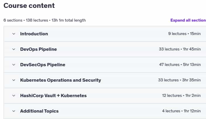 कोर्स के विषय · डीवीसीओपी - Kubernetes DevOps Hands-On Labs के साथ सुरक्षा 2024-3