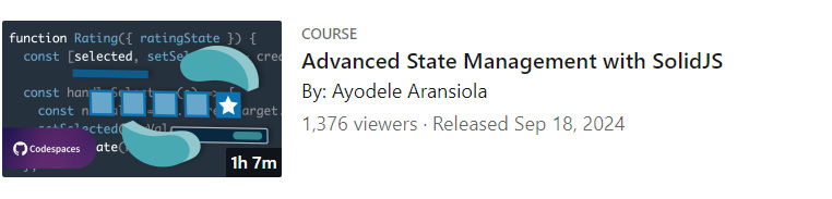 Pictures · LinkedIn — Advanced State Management with SolidJS 2024-9