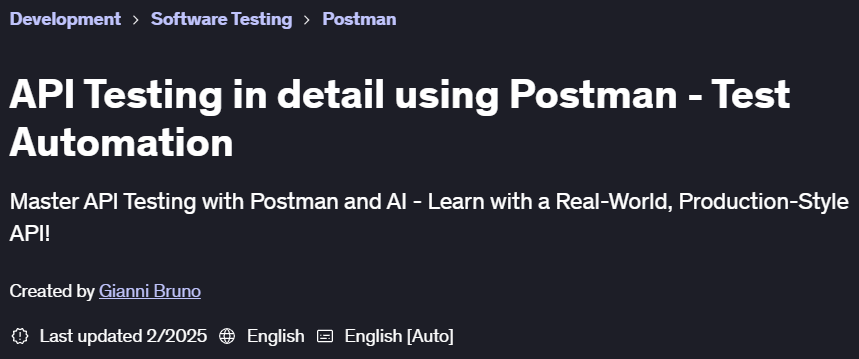 Images · API Test en détail avec Postman – Test Automation 2025-2