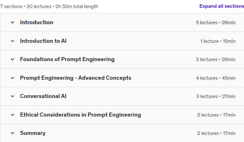 Course topics · Mastering Prompt Engineering using LLM 2024-8