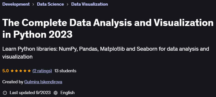 Pictures · The Complete Data Analysis and Visualization in Python 2023 2023-9