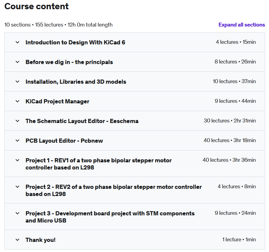 Course topics · Design with KiCad 2022-5